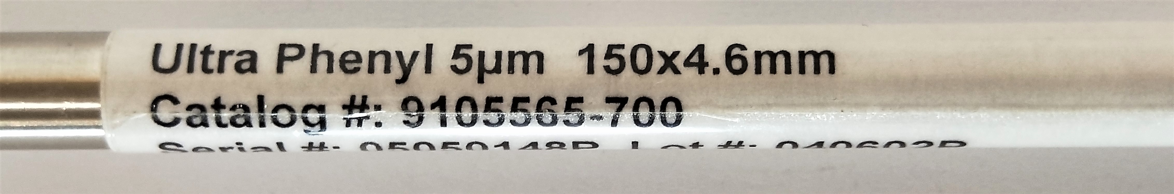Used Restek Ultra Phenyl 9105565-700 HPLC Column - 15 cm × 4.6 mm x 5µm
