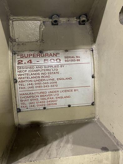 Used SUPERGRAN  GRANULATOR AND VIBRATORY CONVEYOR