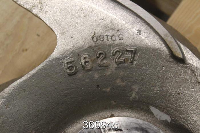 Used Goulds 3175 10x12x22 Pump Impeller, 4-Vane, 20" Diameter, Pattern NO. 56227 #36094