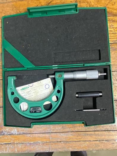 Used Insize #3203-3A OUTSIDE MICROMETER, 2 - 3 x 0.0001" 
