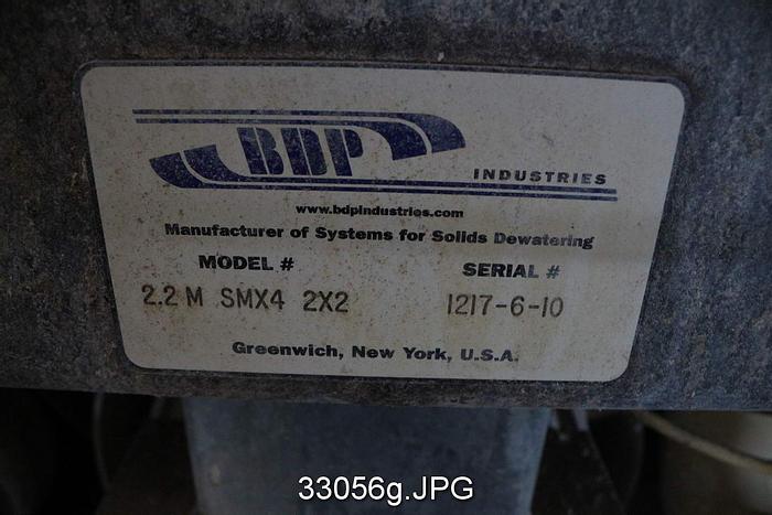 Used BDP Industries 2.2M SMX4 2X2 Dewatering Sludge Press #33056