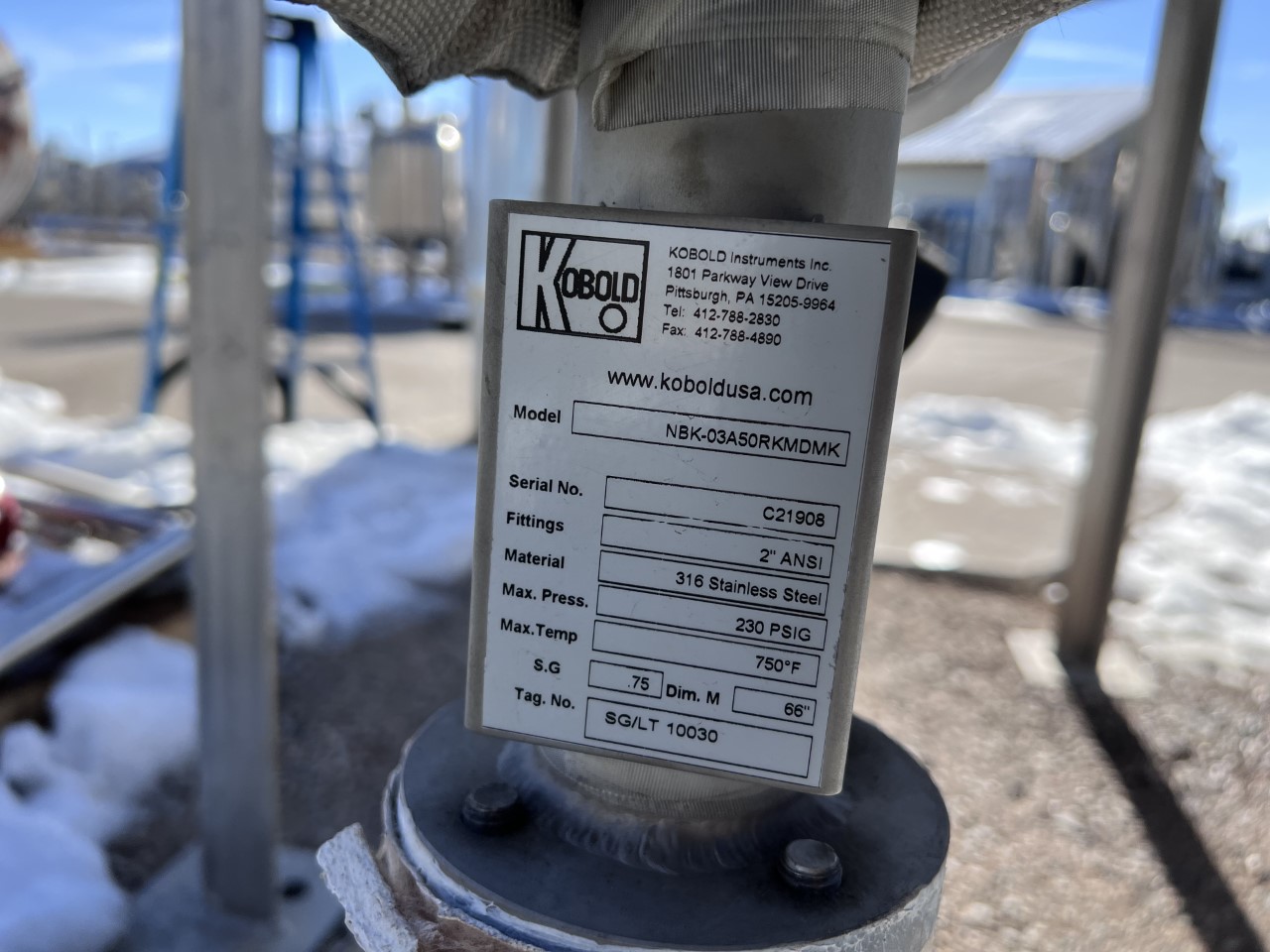 Used INSULATED PRESSURE VESSEL