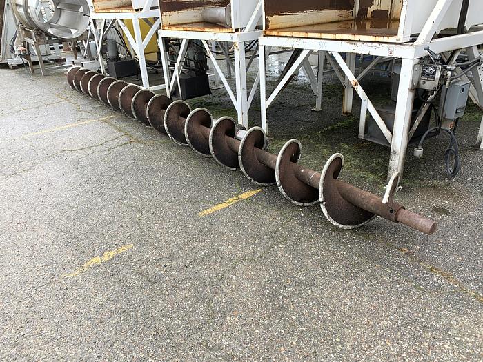 Used Mild Steel Auger Screw 18" Diameter X 23' Long