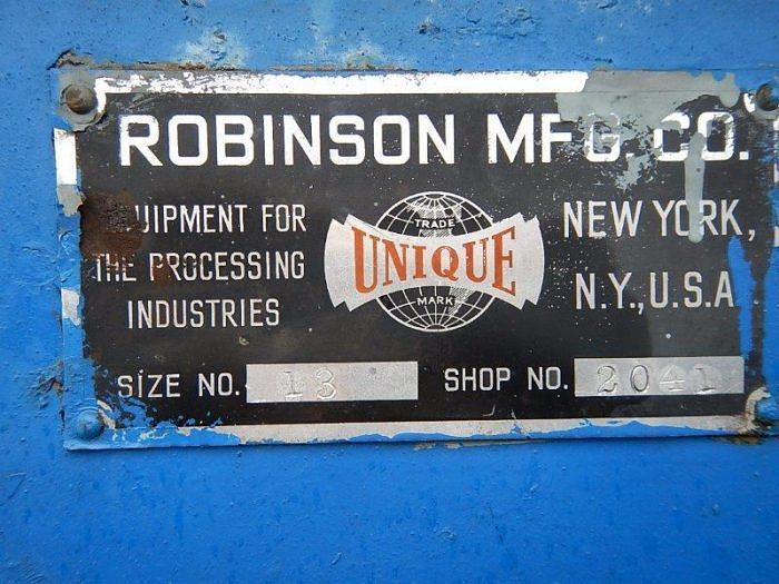Used 165 CU. FT. ROBINSON RIBBON BLENDER - C/S - 15 HP