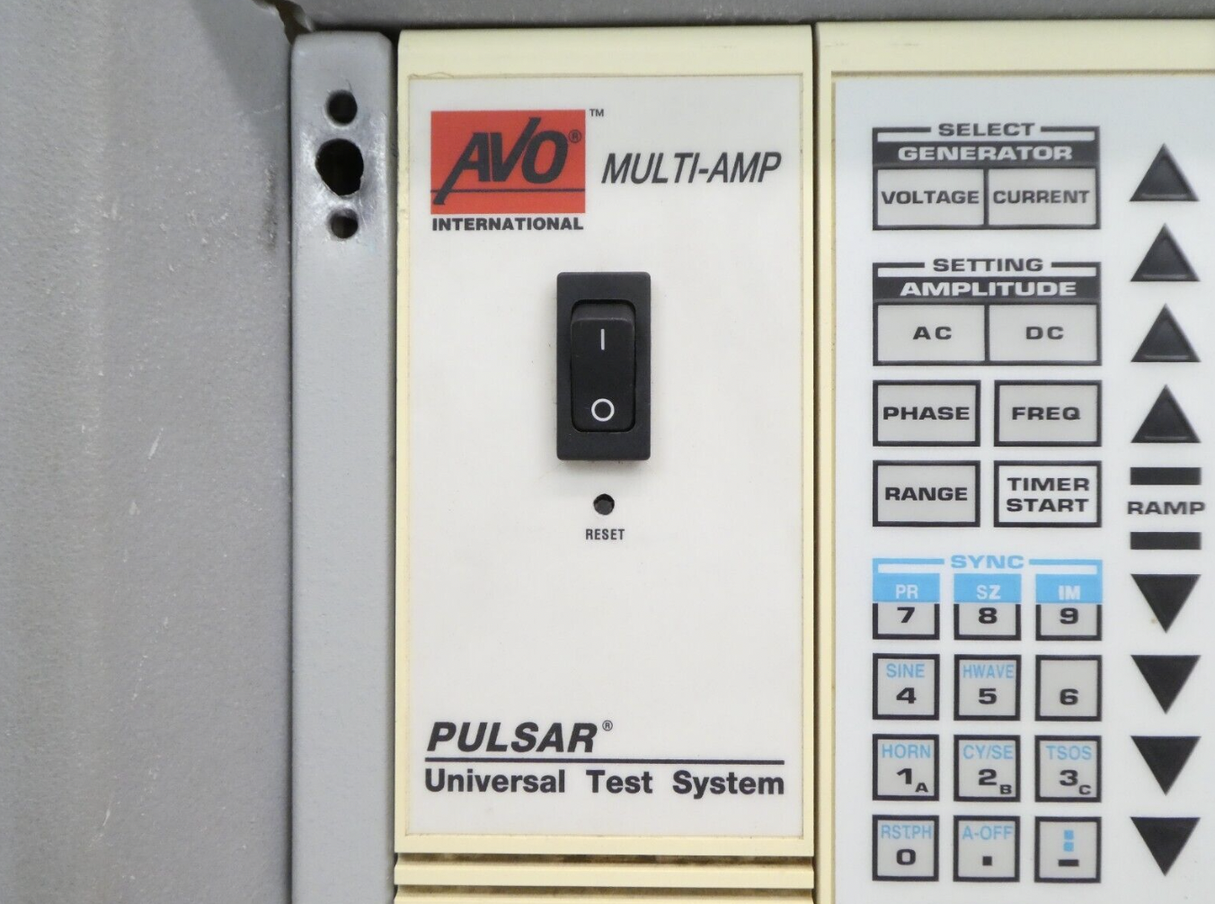 Used AVO Multi-Amp 10E373N-1/60 PULSAR Universal Test System Power On Tested Surplus