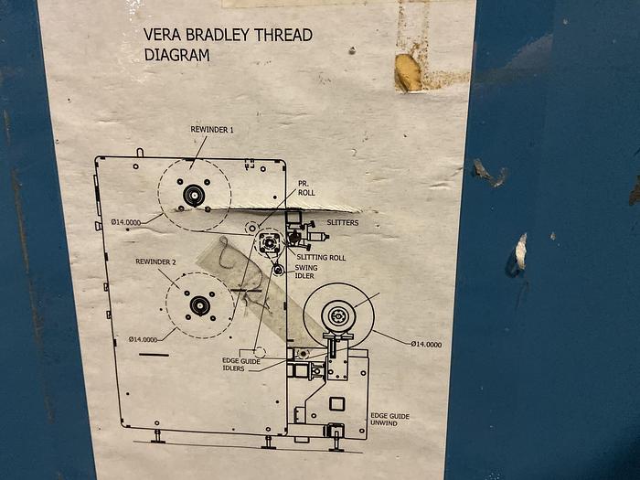 Used 60" ROSENTHAL SLITTER REWINDER MODEL SW5-DUBSHEWWG-PLO W/ SCORE SLITTING