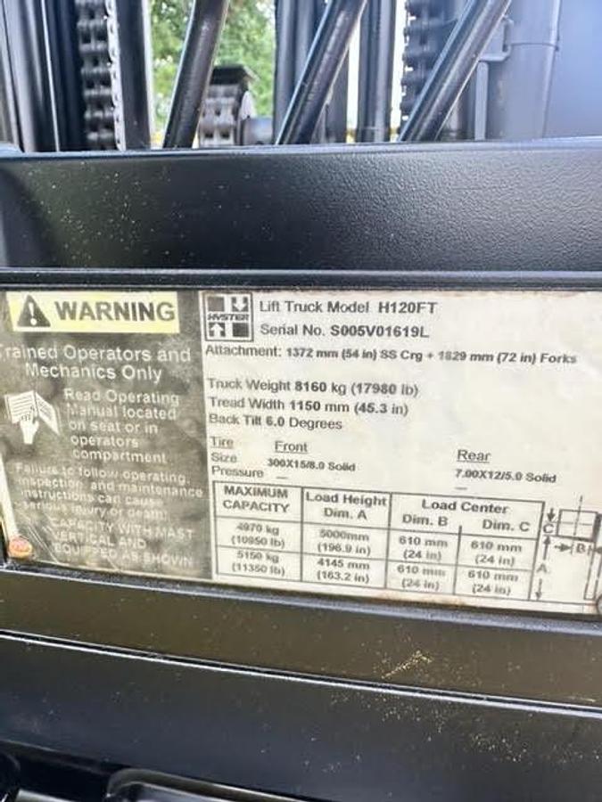 Refurbished 2013 Hyster H120FT