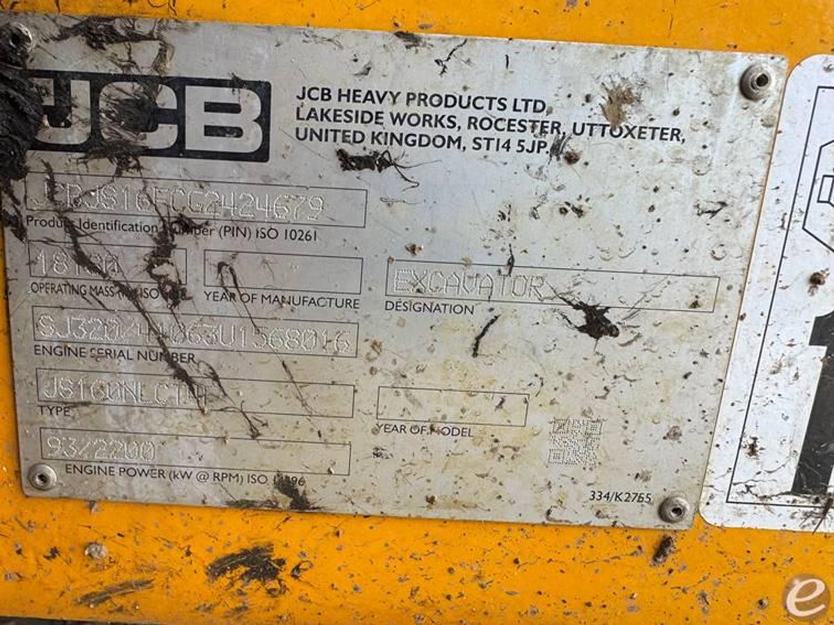 Used 2016 JCB JS160NLC