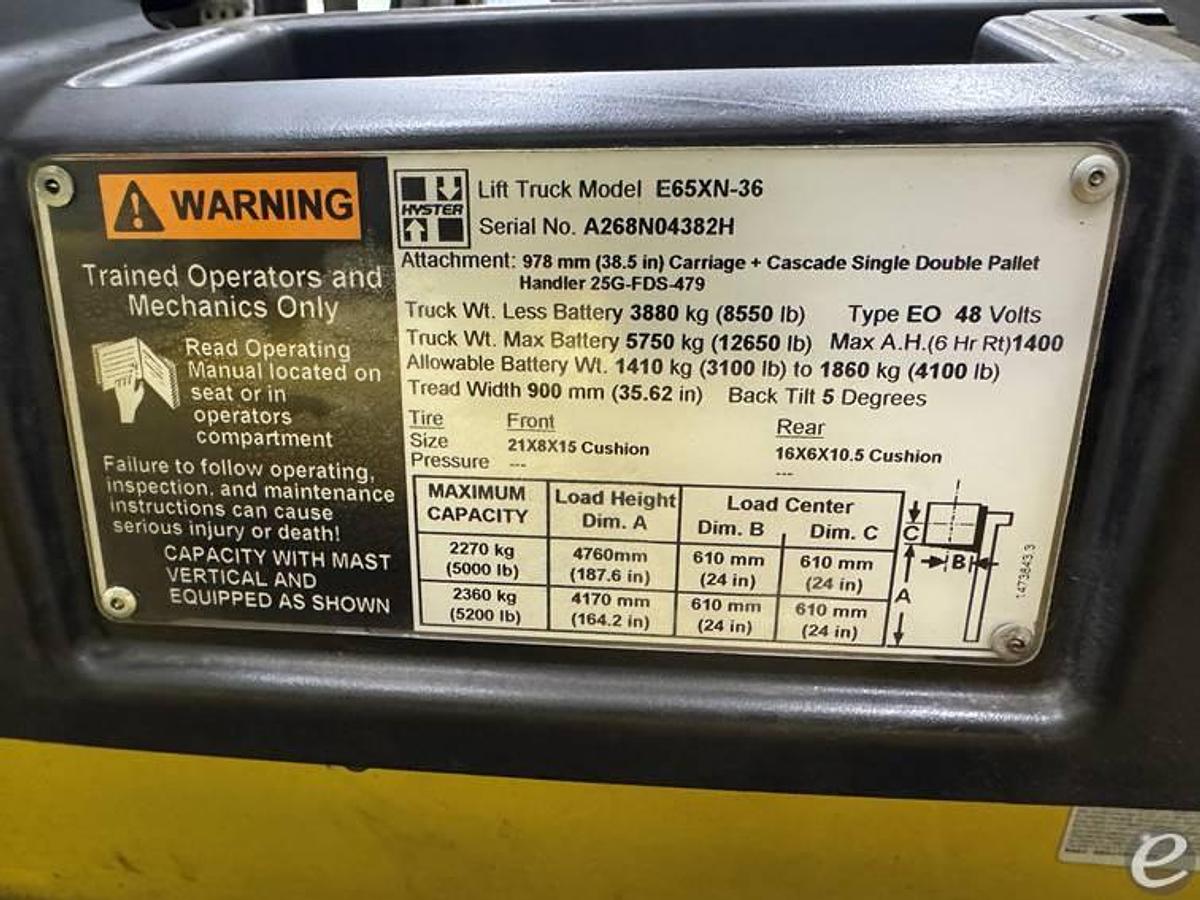 Used 2010 Hyster E65XN