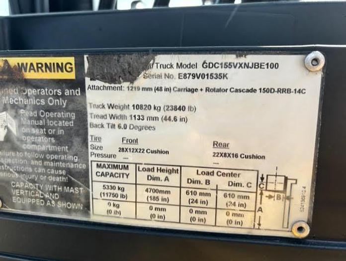 Refurbished 2012 Yale GDC155VX