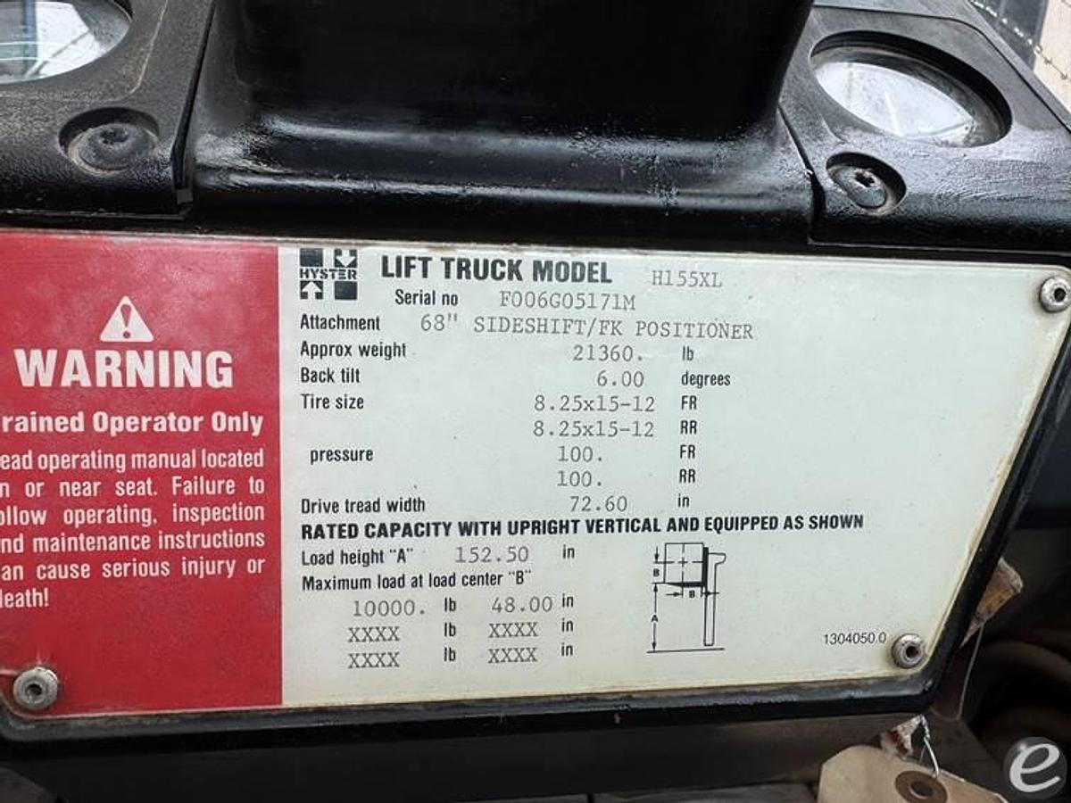 Refurbished 1991 Hyster H155XL