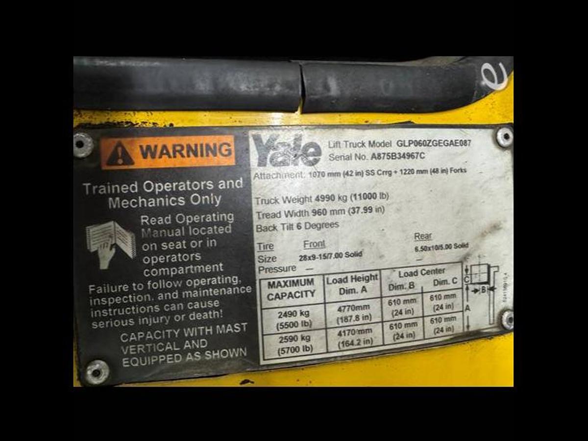 Used 2017 Yale GLP060MX