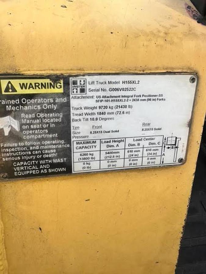 Refurbished 2005 Hyster H155XL