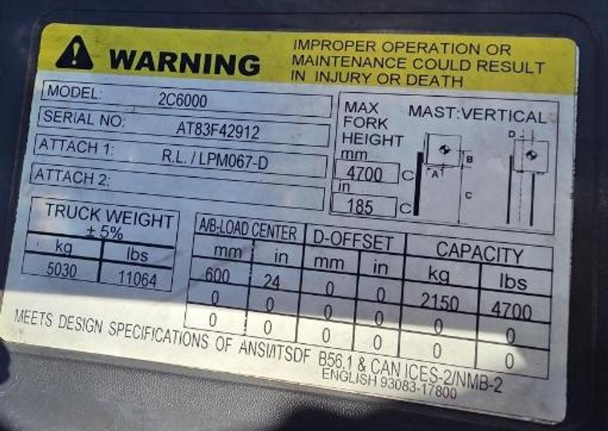 Used 2018 CAT 2C6000