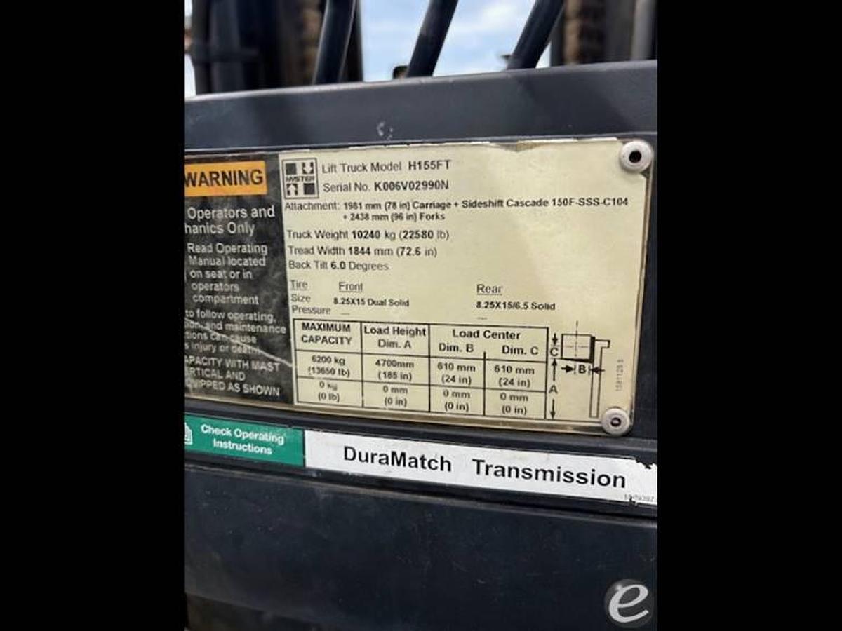 Used 2015 Hyster H155FT