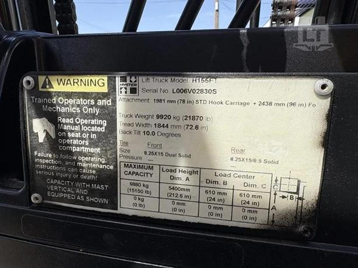 Refurbished 2018 Hyster H155FT