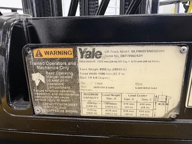 Used 2015 Yale GLP060VX