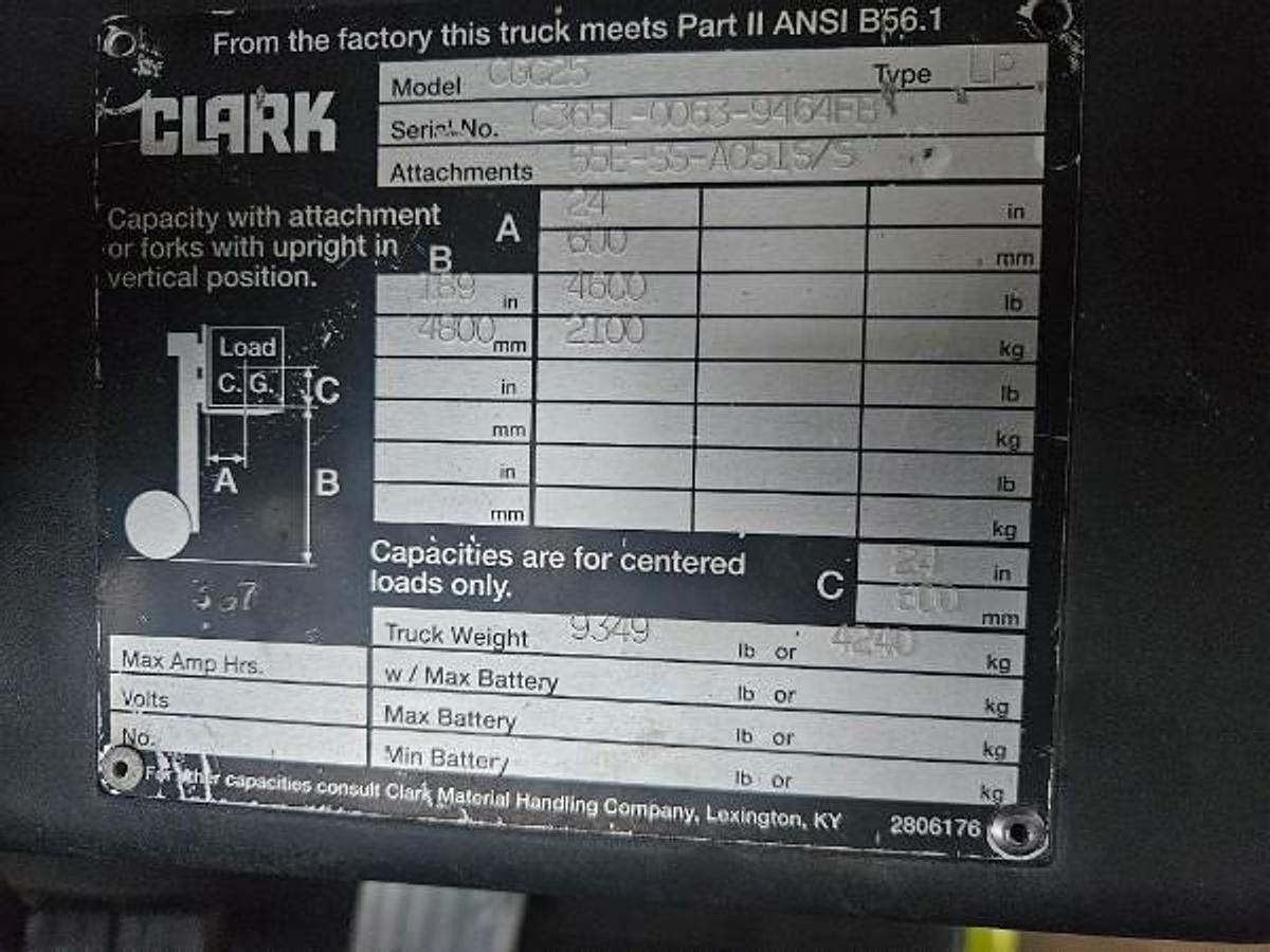 Used 2000 Clark CGC25