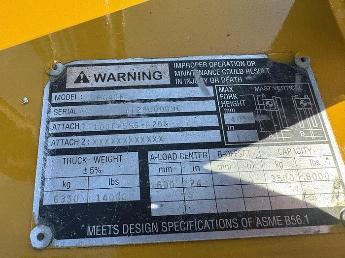 Refurbished 2001 CAT / Mitsubishi FG40K