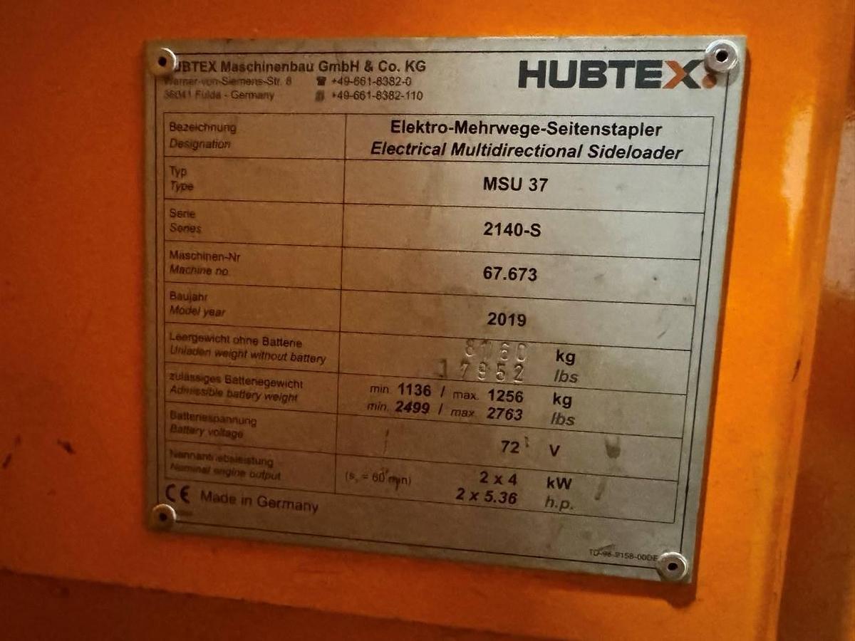 Used 2019 HUBTEX MSU37