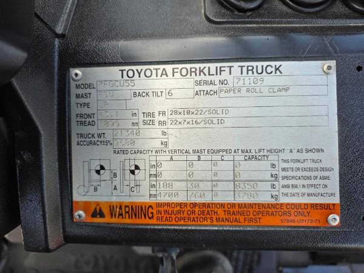 Refurbished RECONDITIONED: 2010 Toyota 7FGCU55