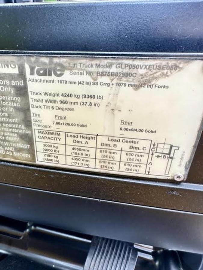 Refurbished RECONDITIONED! 2018 Yale GLP050VX