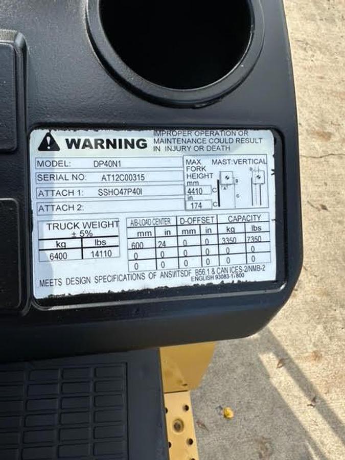 Refurbished RECONDITIONED: 2015 CAT DP40N1