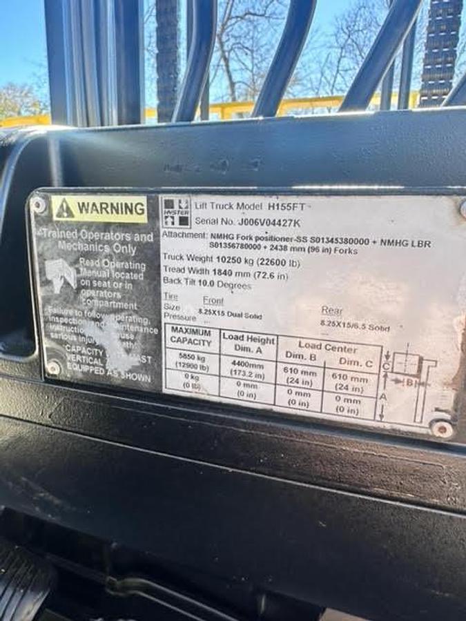 Refurbished 2012 Hyster H155FT