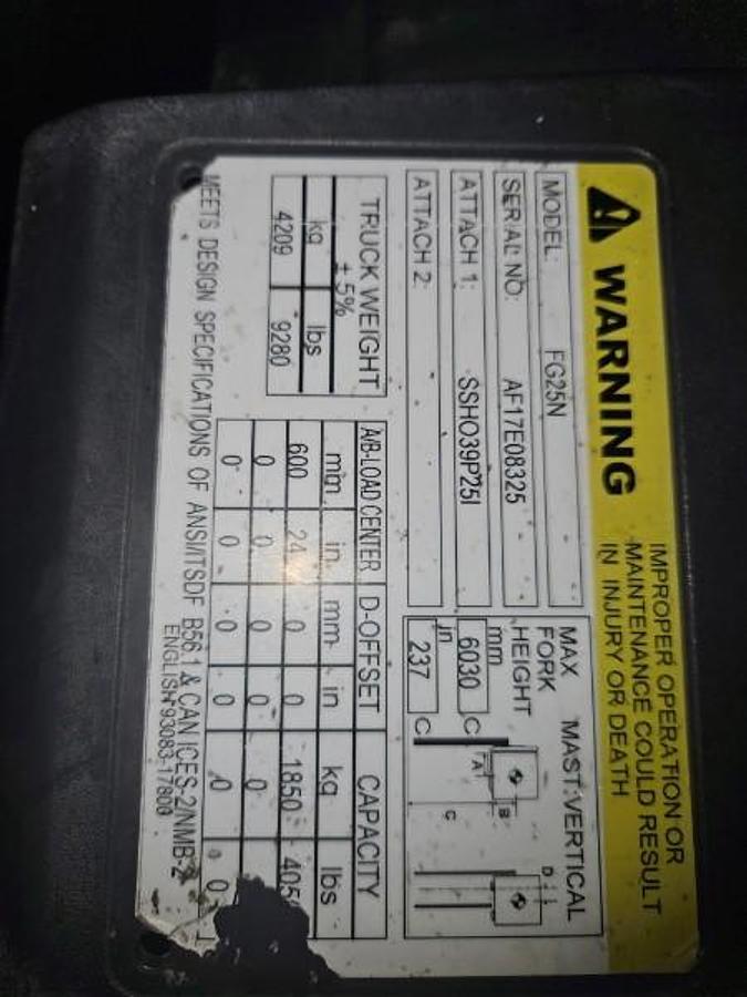 Refurbished 2020 Mitsubishi FG25N