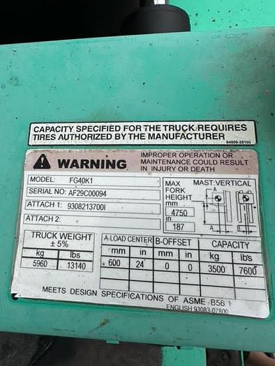 Used 2005 Mitsubishi FG40K1