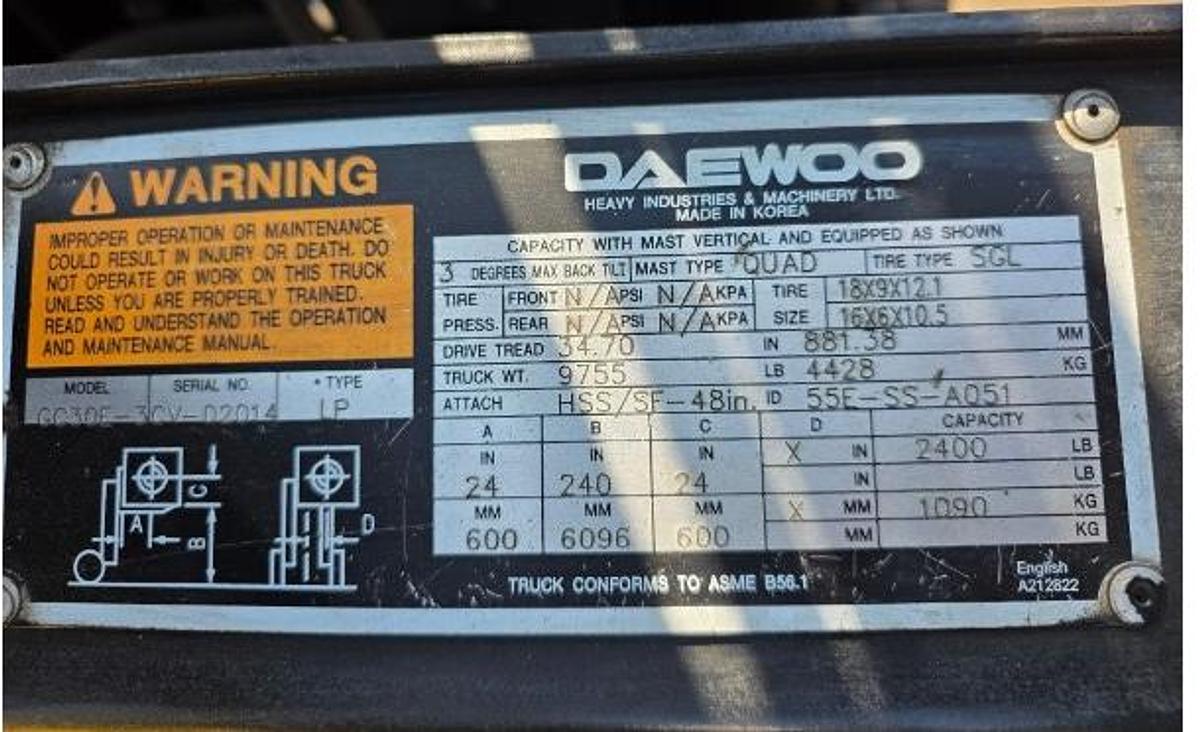 Refurbished 2005 Doosan GC30E-3