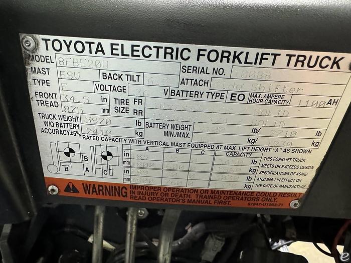 Used Toyota 8FBE20U