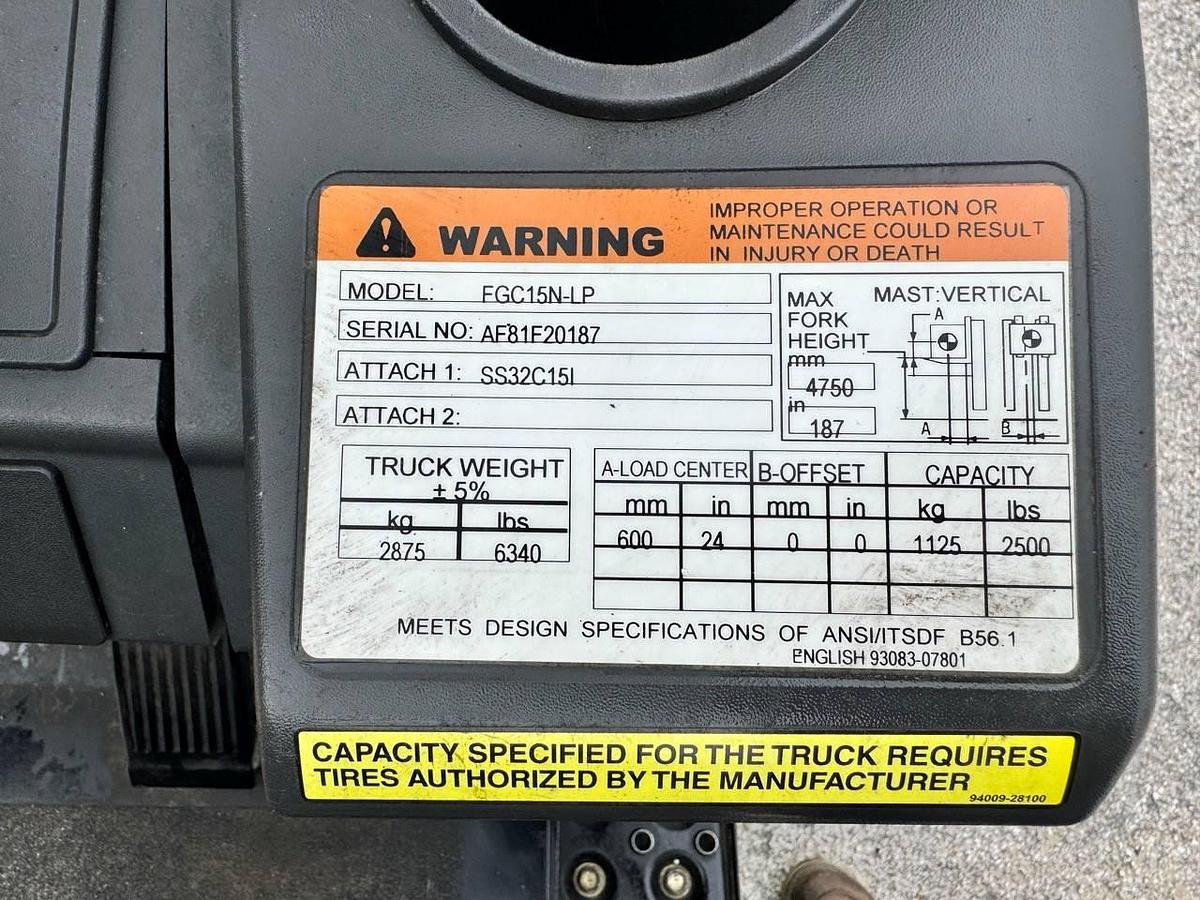 Used 2008 Mitsubishi FGC15N-LP - 562 HOURS!