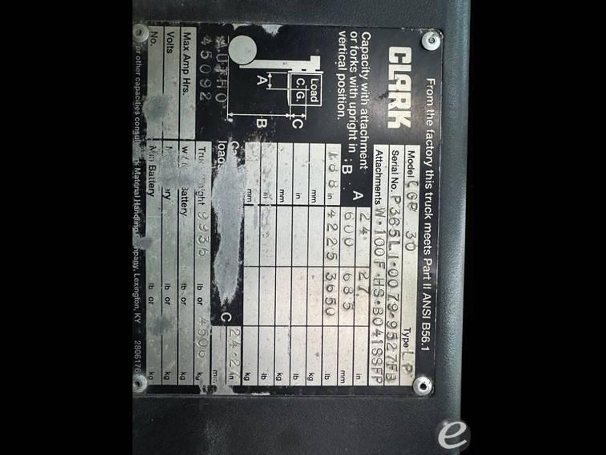 Refurbished 2000 Clark CGP30