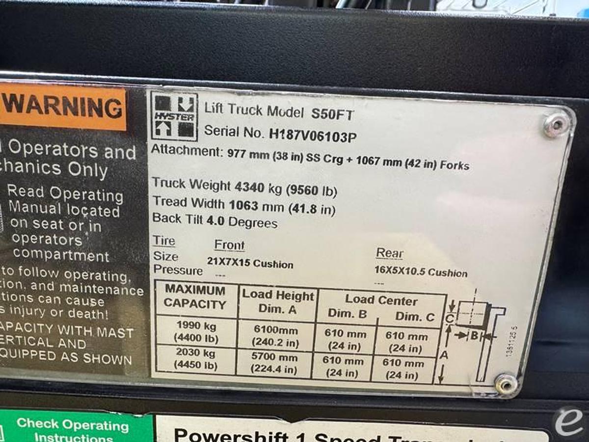 Used 2016 Hyster S50FT