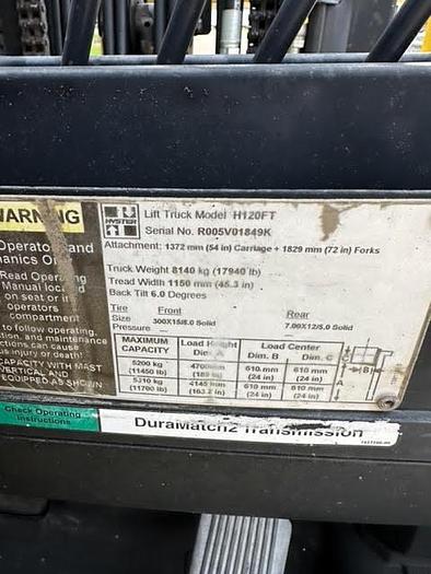 Used 2012 Hyster H120FT