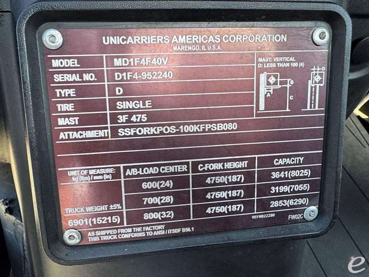 Used 2019 Unicarriers PF90