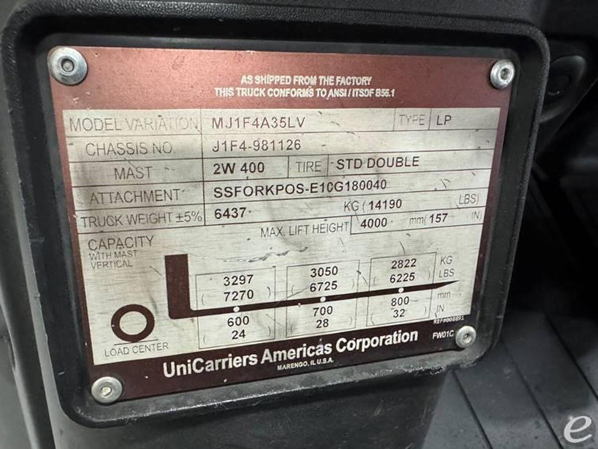 Refurbished 2015 Unicarriers PF80YLP