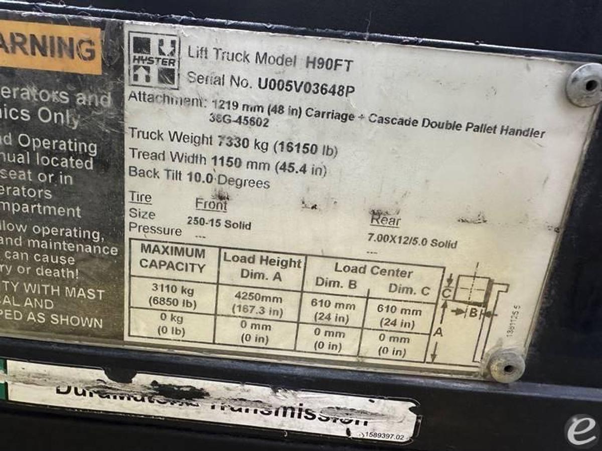 Refurbished 2016 Hyster H90FT