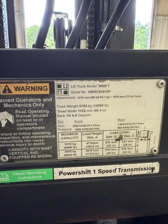 Used 2016 Hyster H90FT