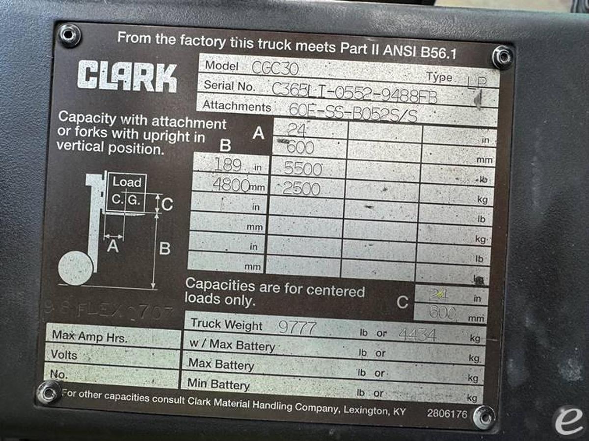 Used 1998 Clark CGC30