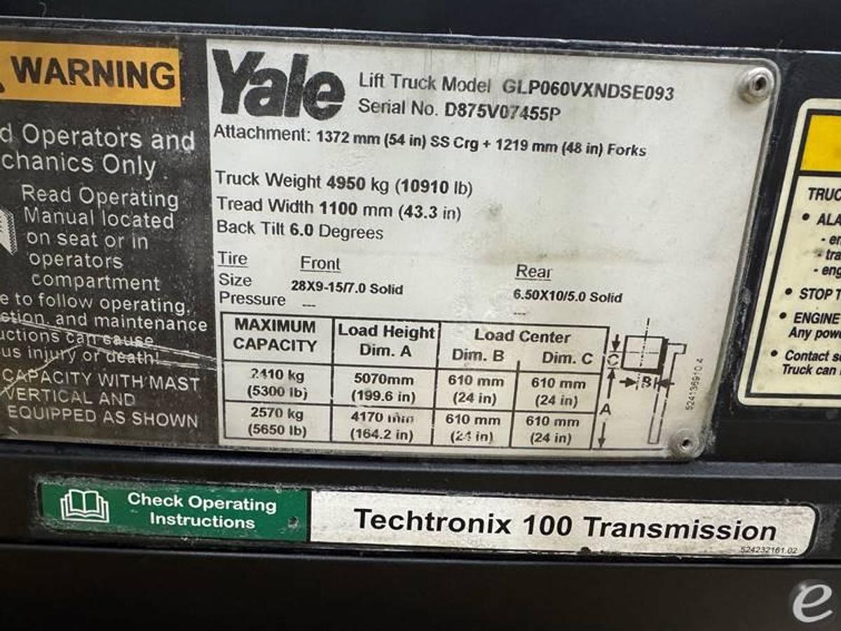 Used 2016 Yale GLP060VX