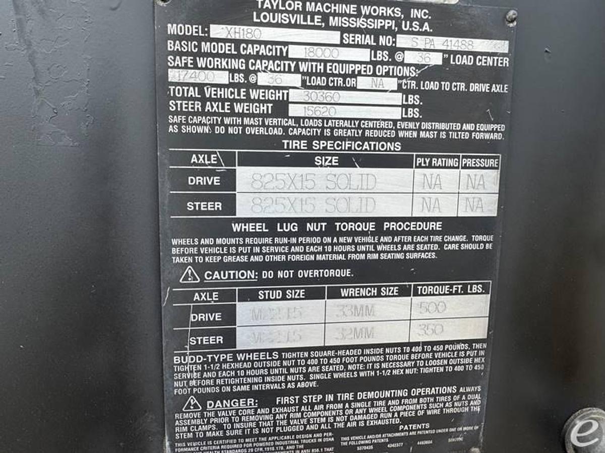 Refurbished 2017 Taylor XH180