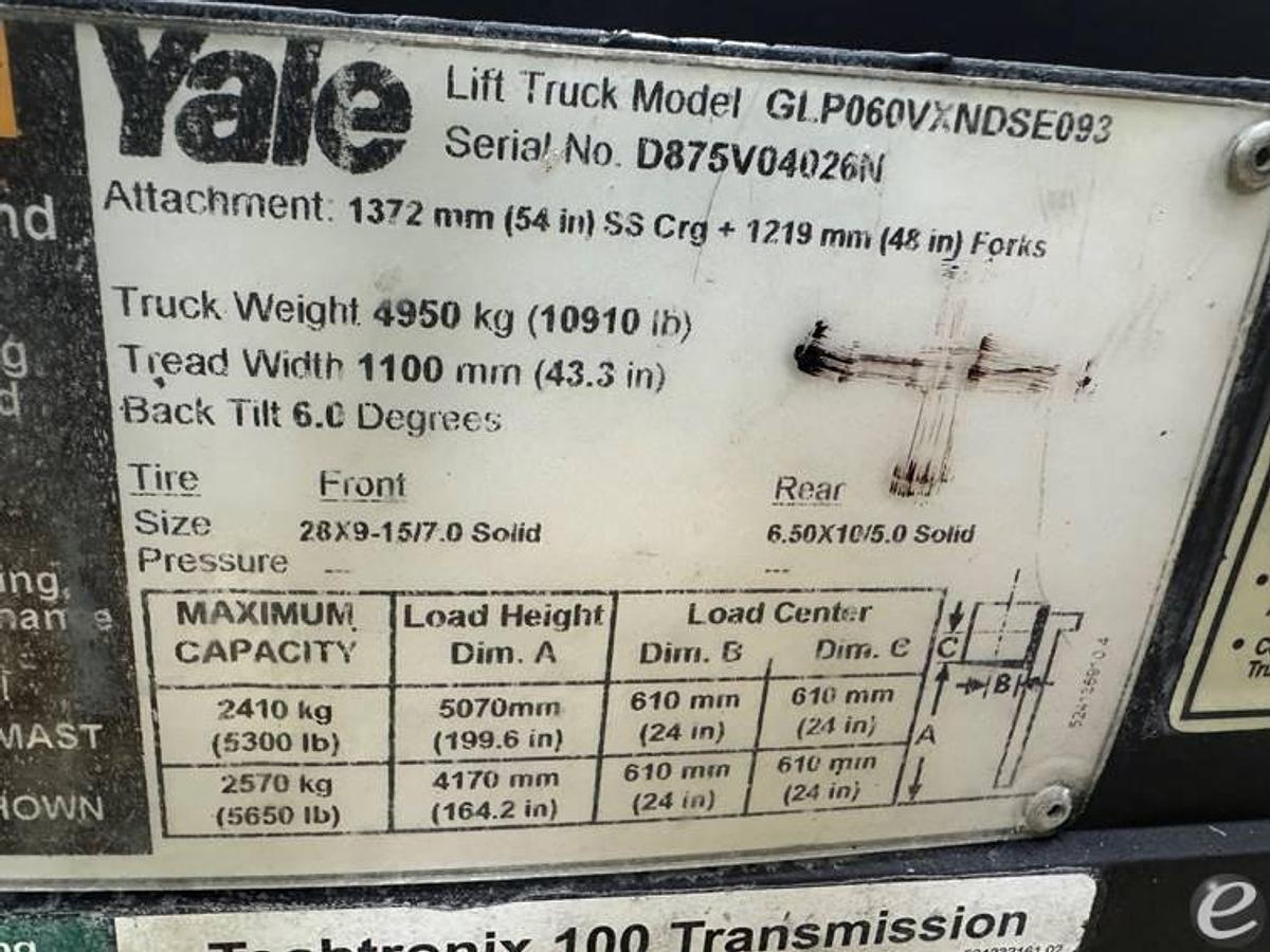 Used 2015 Yale GLP060VX