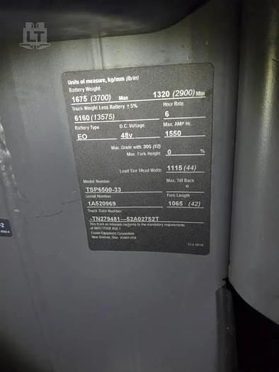 Used 2016 Crown TSP6500-33