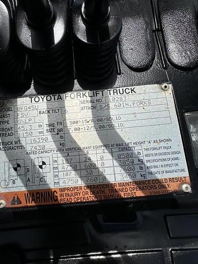 Used 2015 Toyota 8FGU45