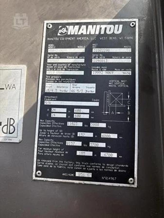 Used 2019 Manitou M50-2DL