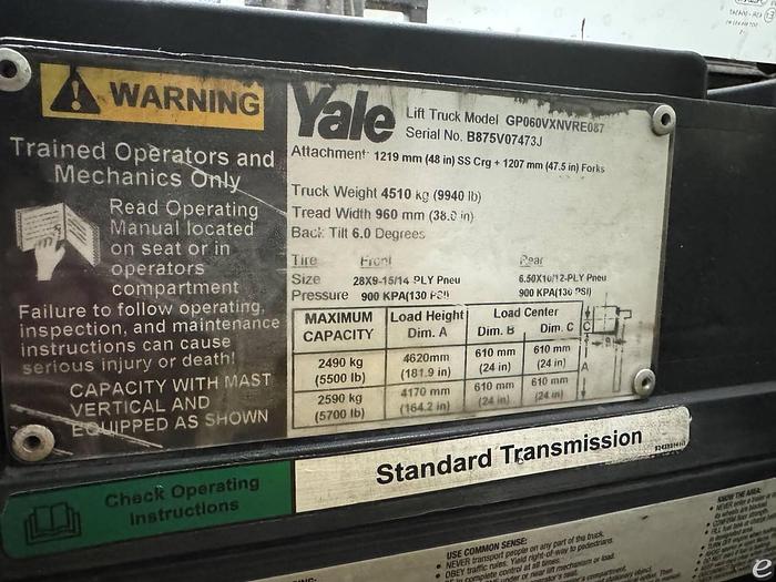 Used 2011 Yale GP060VX