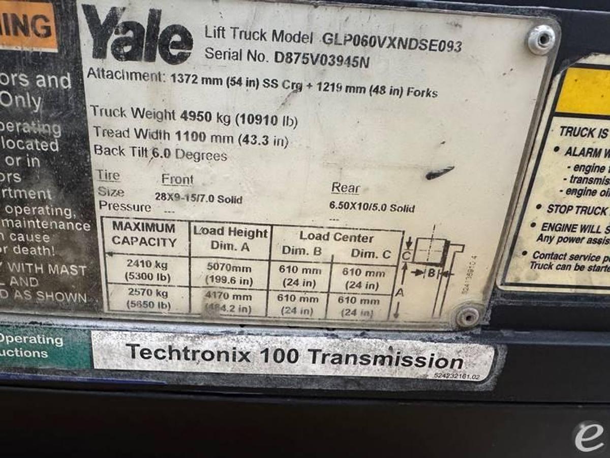 Used 2015 Yale GLP060VX