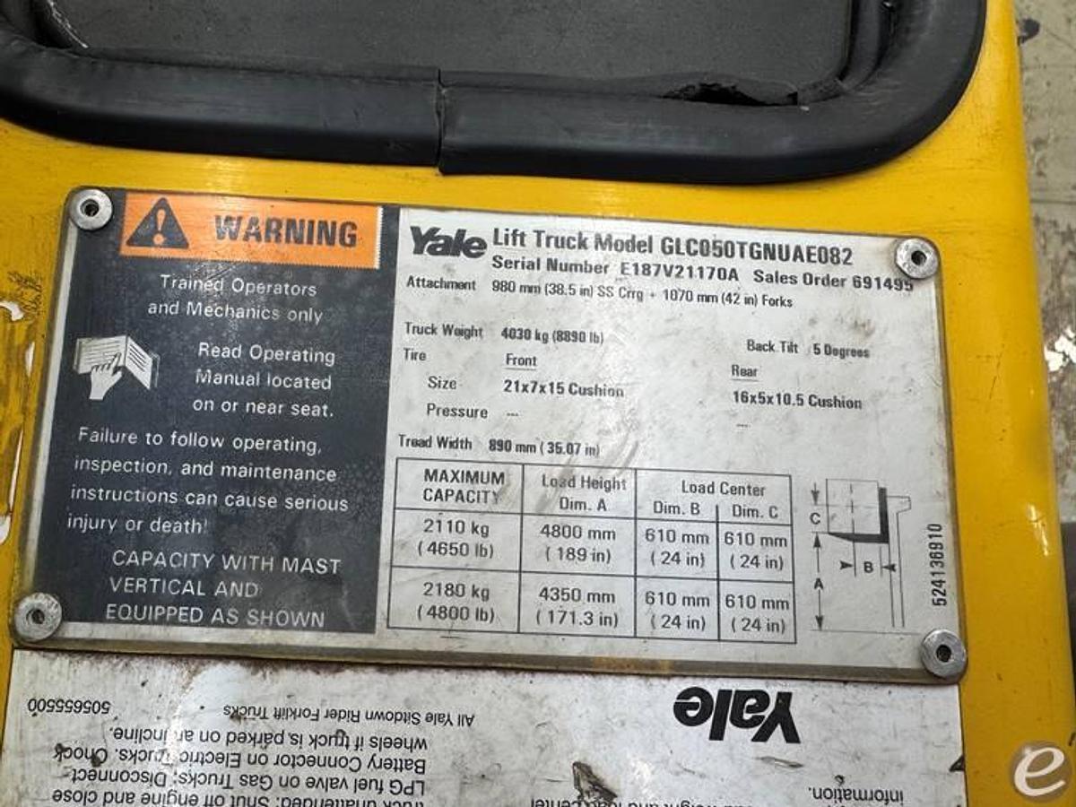 Refurbished Yale GLC050TG Warehouse Lift: Ready to Work!